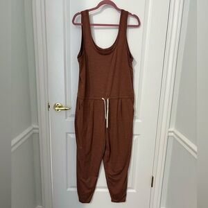 Vuori reddish-brown soft/cozy jumpsuit size L